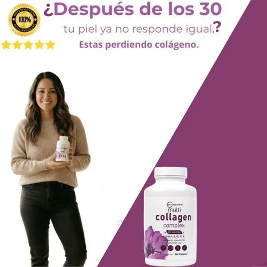 Recupera firmeza y elasticidad después de los 30.  con Multi Collagen
