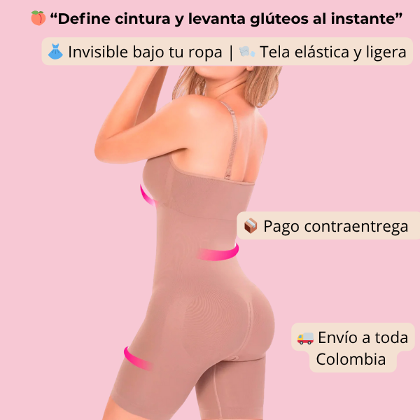 Enterizo Moldeador  3 en 1  Realza glúteos y define tu figura al instante