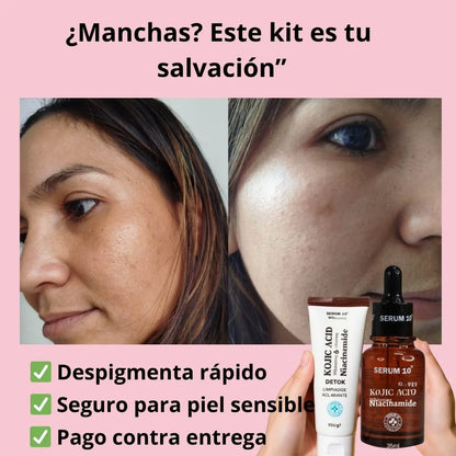 “Jabón + Sérum = Piel limpia, sin maquillaje”