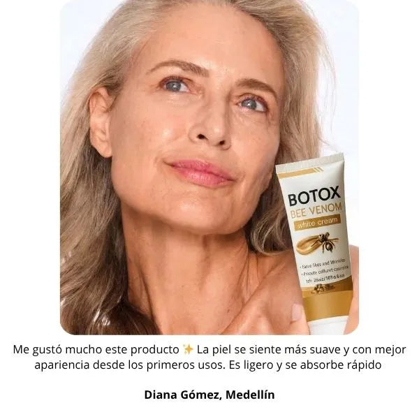 Botox en tubo para una piel con arrugas que busca verse más firme