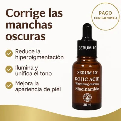 Ácido Kójico  + Niacinamida  Aclara manchas oscuras