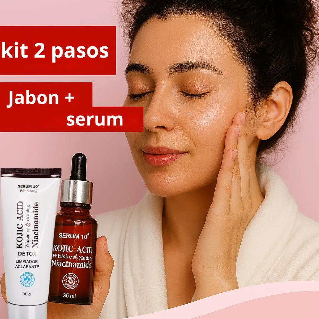 “Jabón + Sérum = Piel limpia, sin maquillaje”