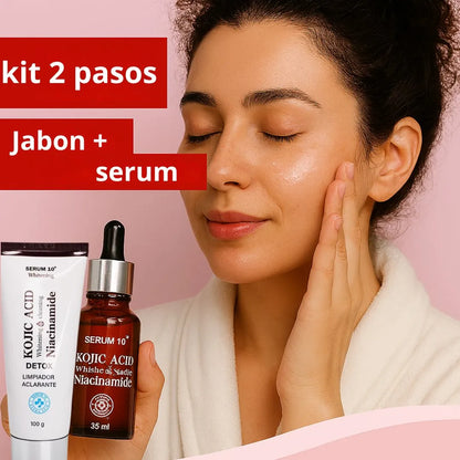 “Jabón + Sérum = Piel limpia, sin maquillaje”